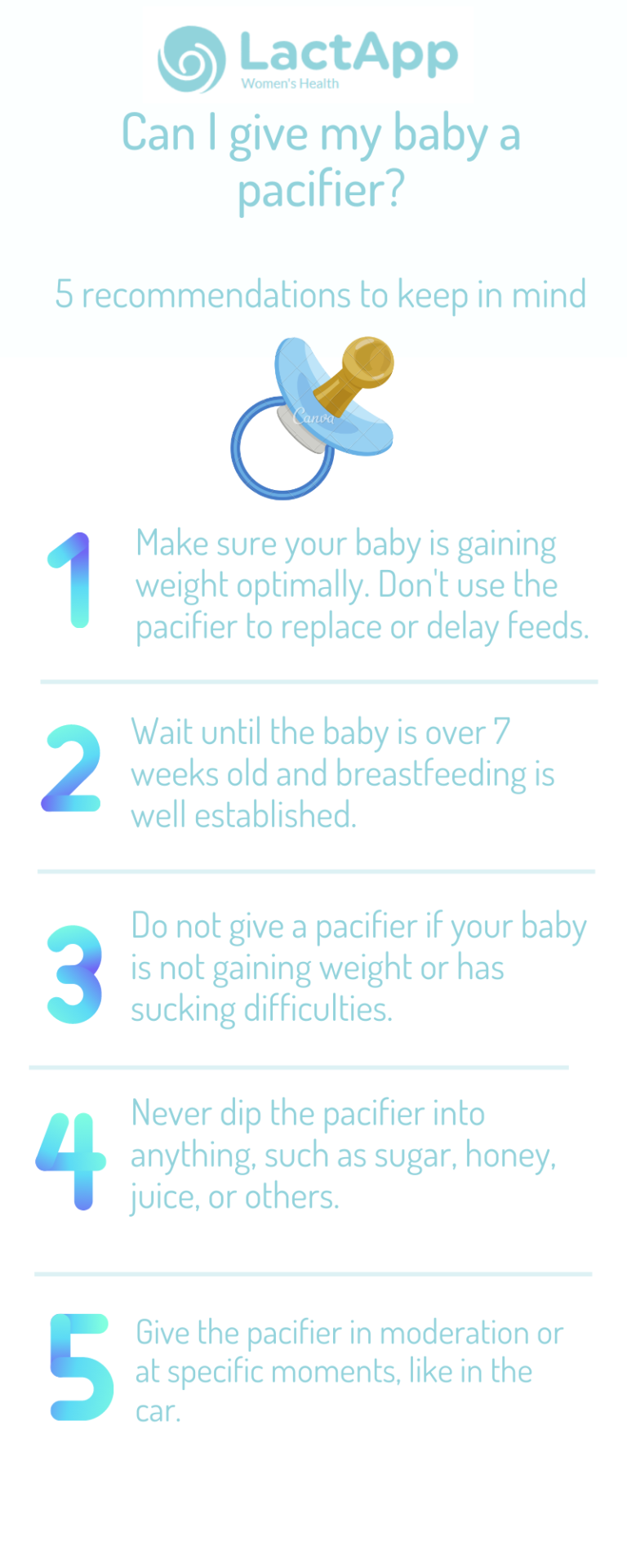 Pacifier and breastfeeding can I give my baby a pacifier? LactApp Blog